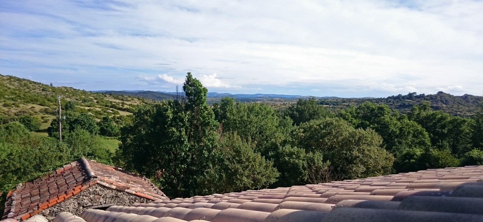 vue des chambres du gite